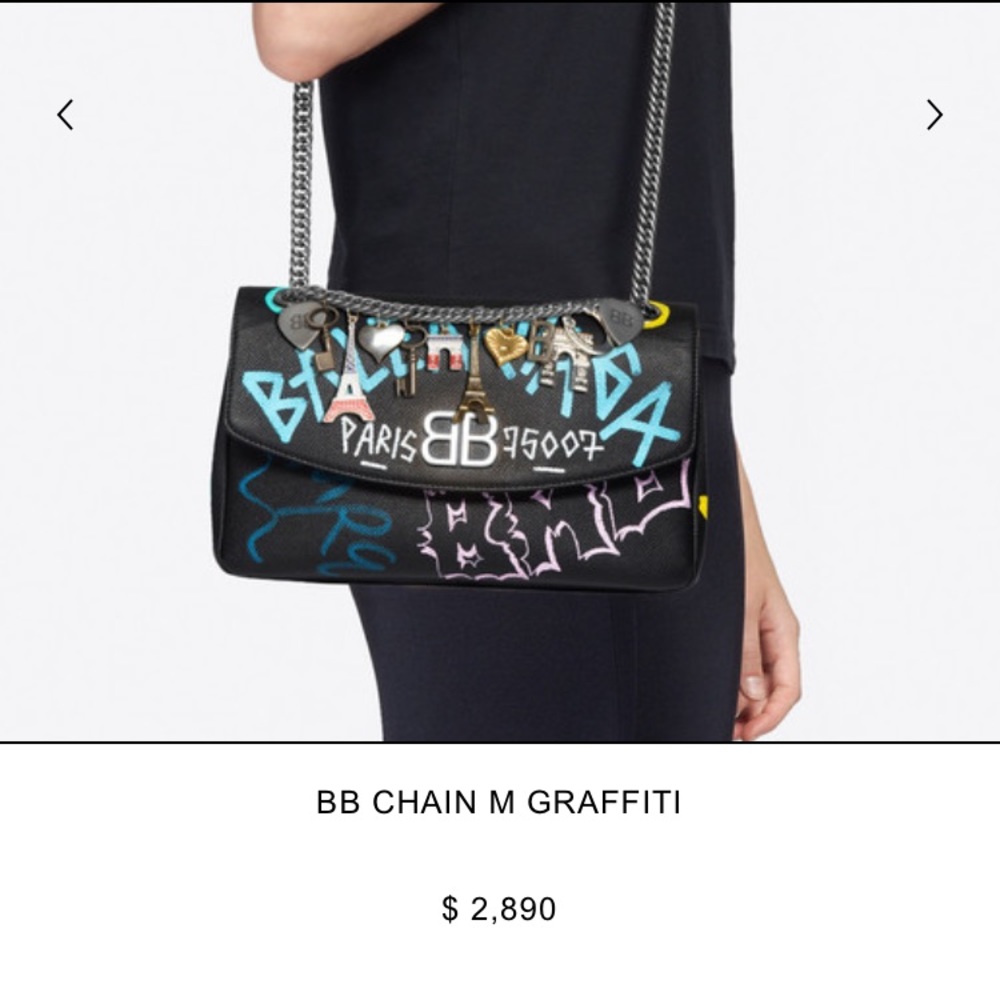 Balenciaga Charm Graffiti Bag